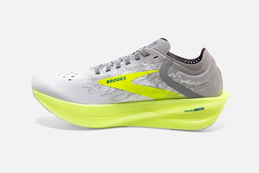 Brooks Hyperion Elite 2 Spikes Löparskor Herr - Vita/Grå/Gröna - 2910-AWJTI